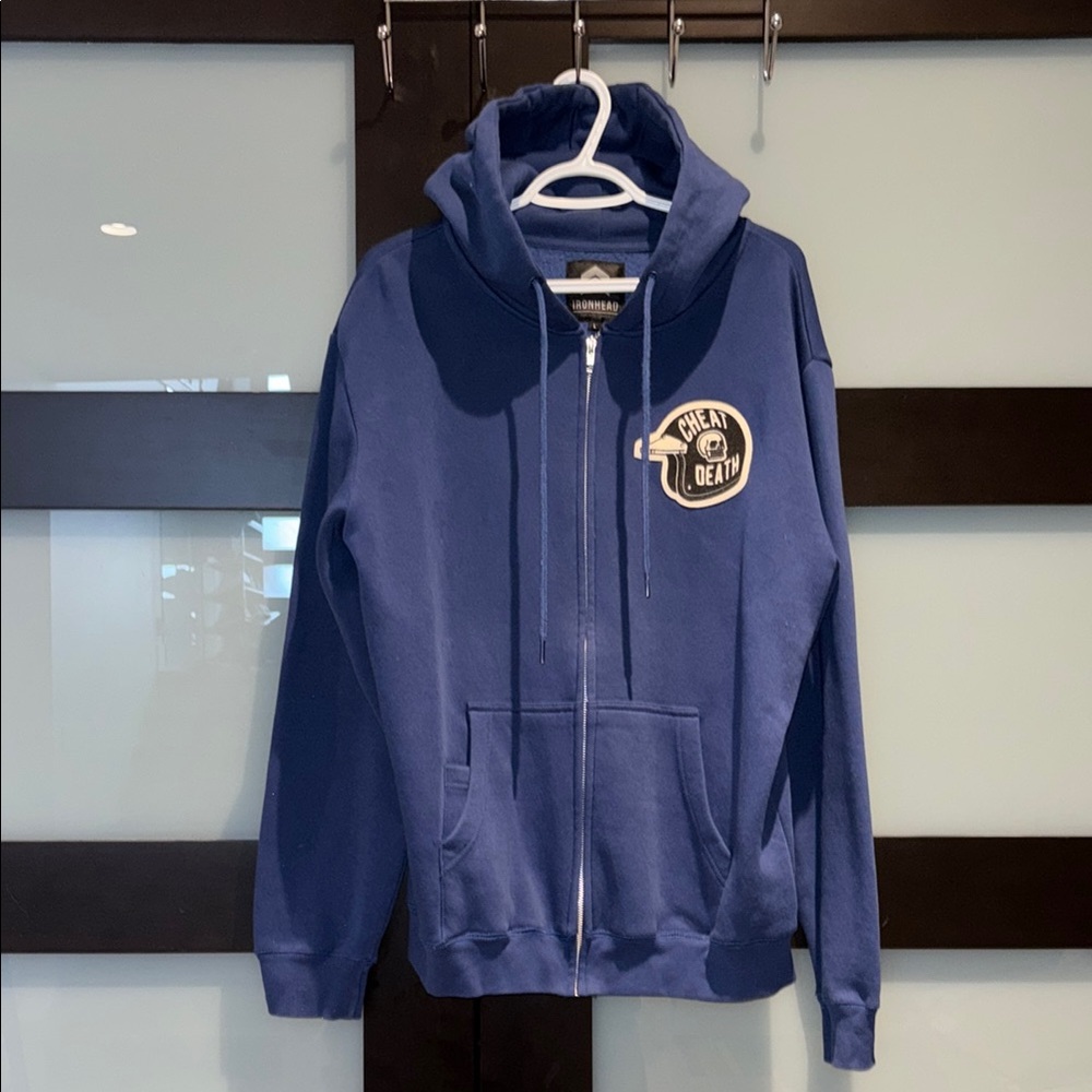 Blue Ironhead Zippered Sweater